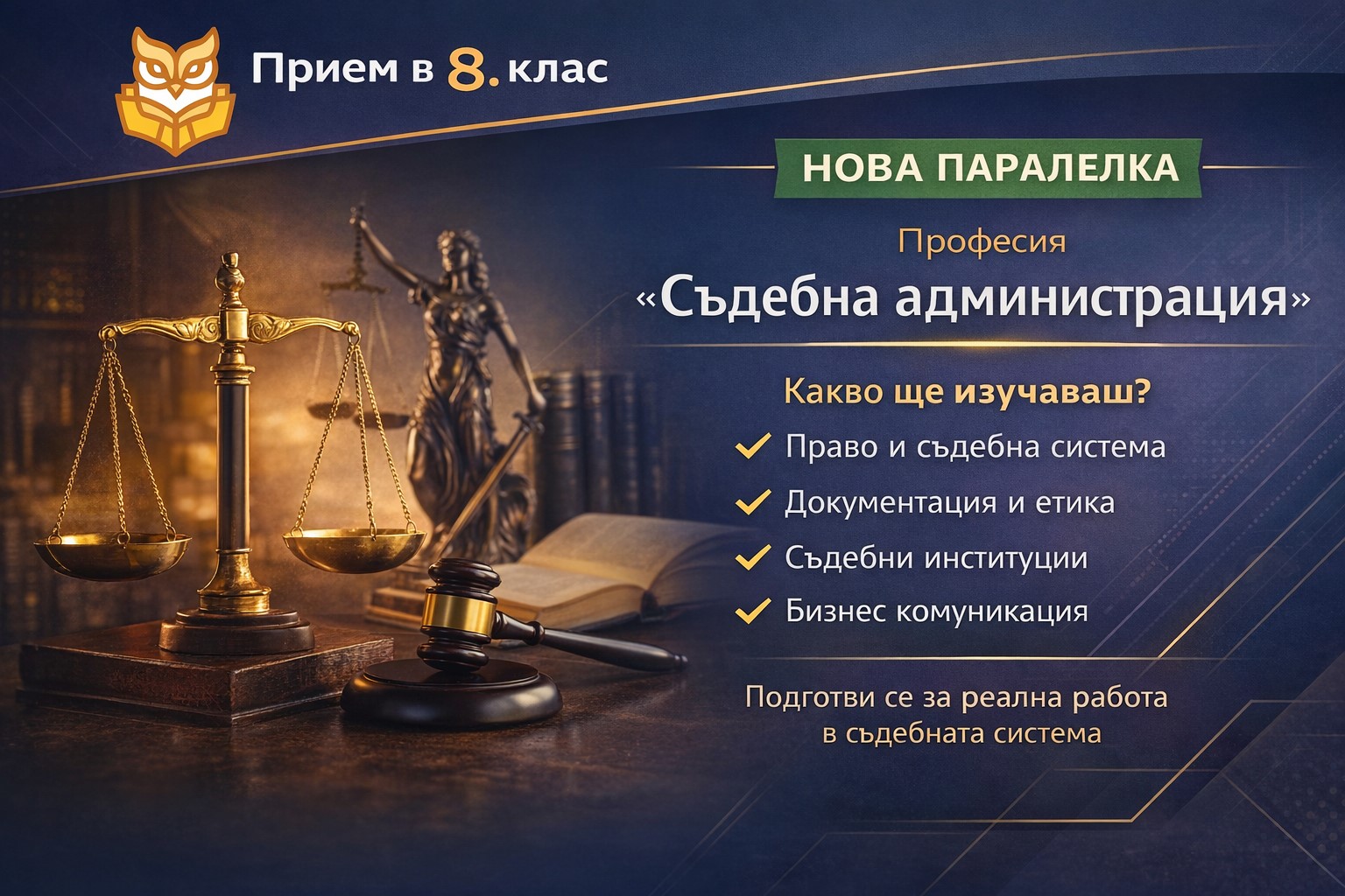 снимка на Нова паралелка за приема в 8.клас